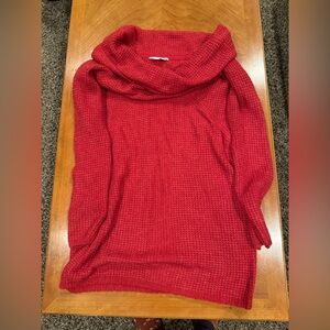 Candie's Vibrant Red Cowl Neck Sweater